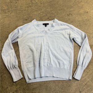 Banana Republic Baby Blue V-Neck Women's Long Sleeve Sweater Size XS Preppy Work